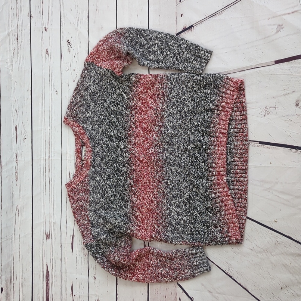 Bass Cropped Knit Sweater, pull over crew neck, women's size medium - Picture 3 of 7
